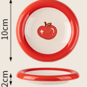 Juego de tazones para uso doméstico, modelo 2025, tazón de cerámica con diseño de dibujos animados, plato, tazón para fideos instantáneos, vajilla de cerámica, caja de regalo.