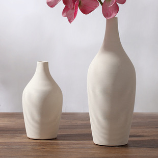 Simple Style Plain-Fired Ceramic Ornaments Creative Vase Ornaments Nordic Home Decoration Ceramic Vase Ornaments Wholesale