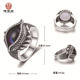 Cross Border Amazon Jewelry Vintage God's Eye Ring Bruce Devil's Eye Titanium Steel Men's Eye Ring