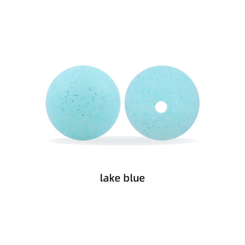 12mm y 15mm cristal impresión de silicona grado alimenticio DIY joyería chupete cadena mordedor pulsera collar Accesorios