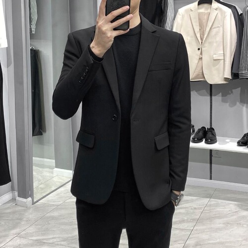 Men's Blazer Spring and Autumn Light Mature Style Korean Version Trendy Business Casual Loose Suit Top Fashion