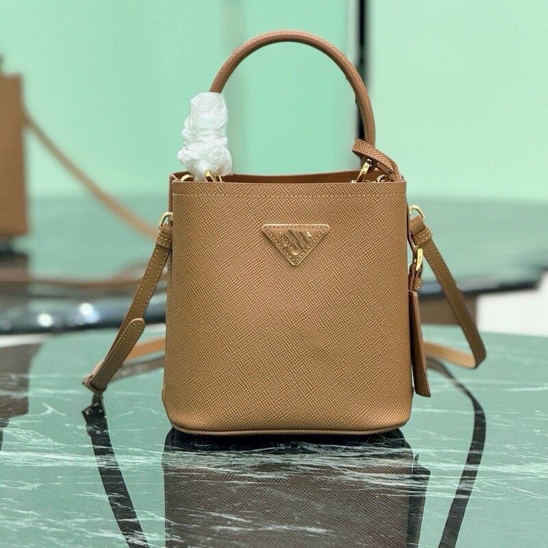 Distinguished Quality Women's Casual Fashion Triangle Logo Genuine Leather Shopping Bag Handbag Genuine Leather Bucket Bag Shoulder Bag