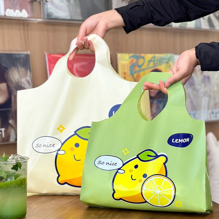 上班通勤饭盒打包袋童装购物袋可爱礼品袋水果店外卖包装袋塑料袋
