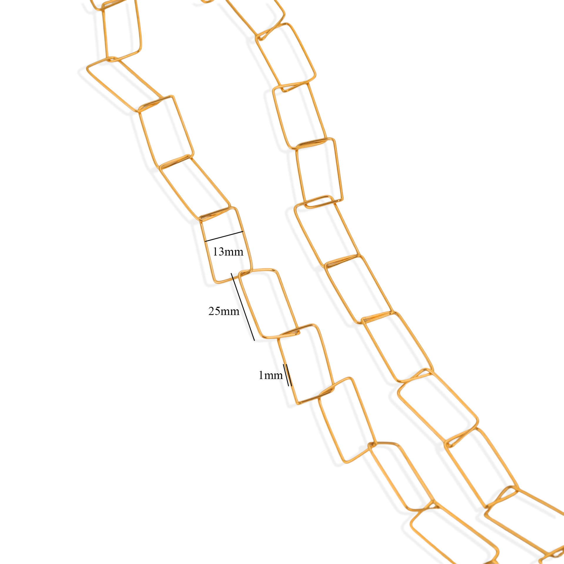 Europa y los Estados Unidos transfronterizos simple gran cadena chapado 18K oro real coreano cadena hecha a mano diy joyería accesorios collar pulsera