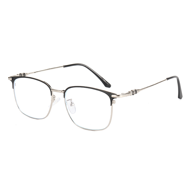 2021 nuevas mujeres anti-radiación anti-Blue ray gafas de computadora hombres de moda sin grado gafas lisas pueden equiparse con miopía 9306