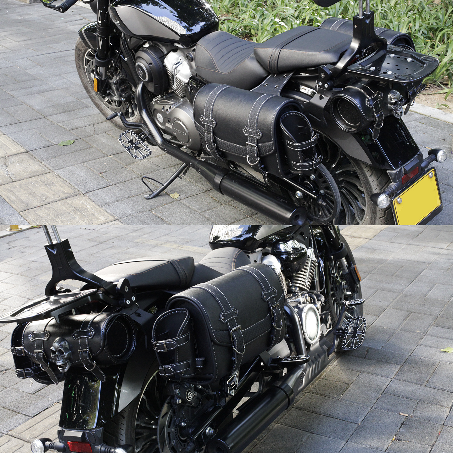 Cross-Border Hot-Selling Universal Retro Modified Waterproof, Sun-Resistant, Scratch-Resistant, Large-Capacity Motorcycle Side Bag for Electric Vehicles and Motorcycles