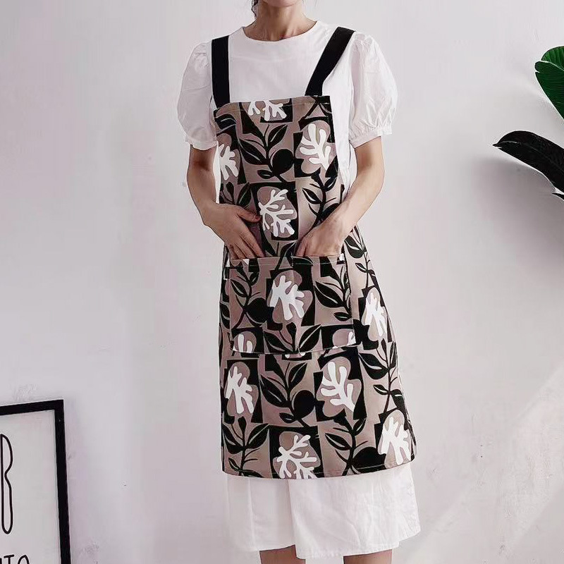 US-made element Original Northern Europe Finland ins waterproof Sleeveless Flower Apron Housework kitchen Shoulder strap apron