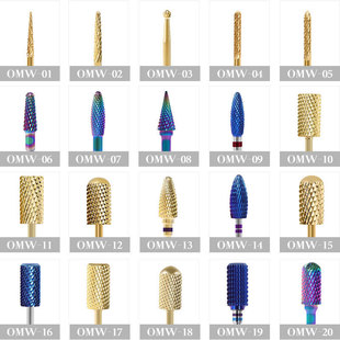 Nail Japanese-style grinding head vacuum color-plated alloy tungsten steel grinding head polishing nail removal collection wholesale
