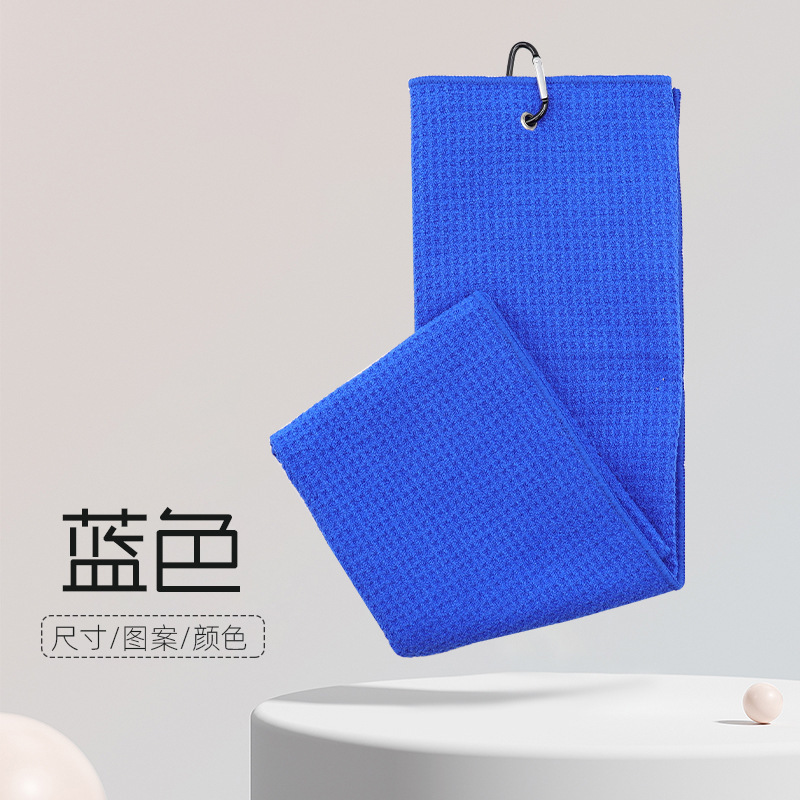ゴルフタオル三つ折りスポーツ超細繊維ワッフル磨きボールタオルパイナップルプリント刺繍ロゴ|undefined