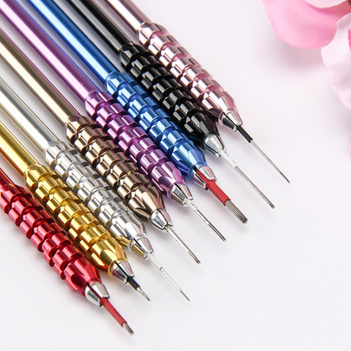 Tattoo handmade pen, high-end fogging magic pen, round three-round five-embroidery eyebrow pencil, semi-permanent supplies tool