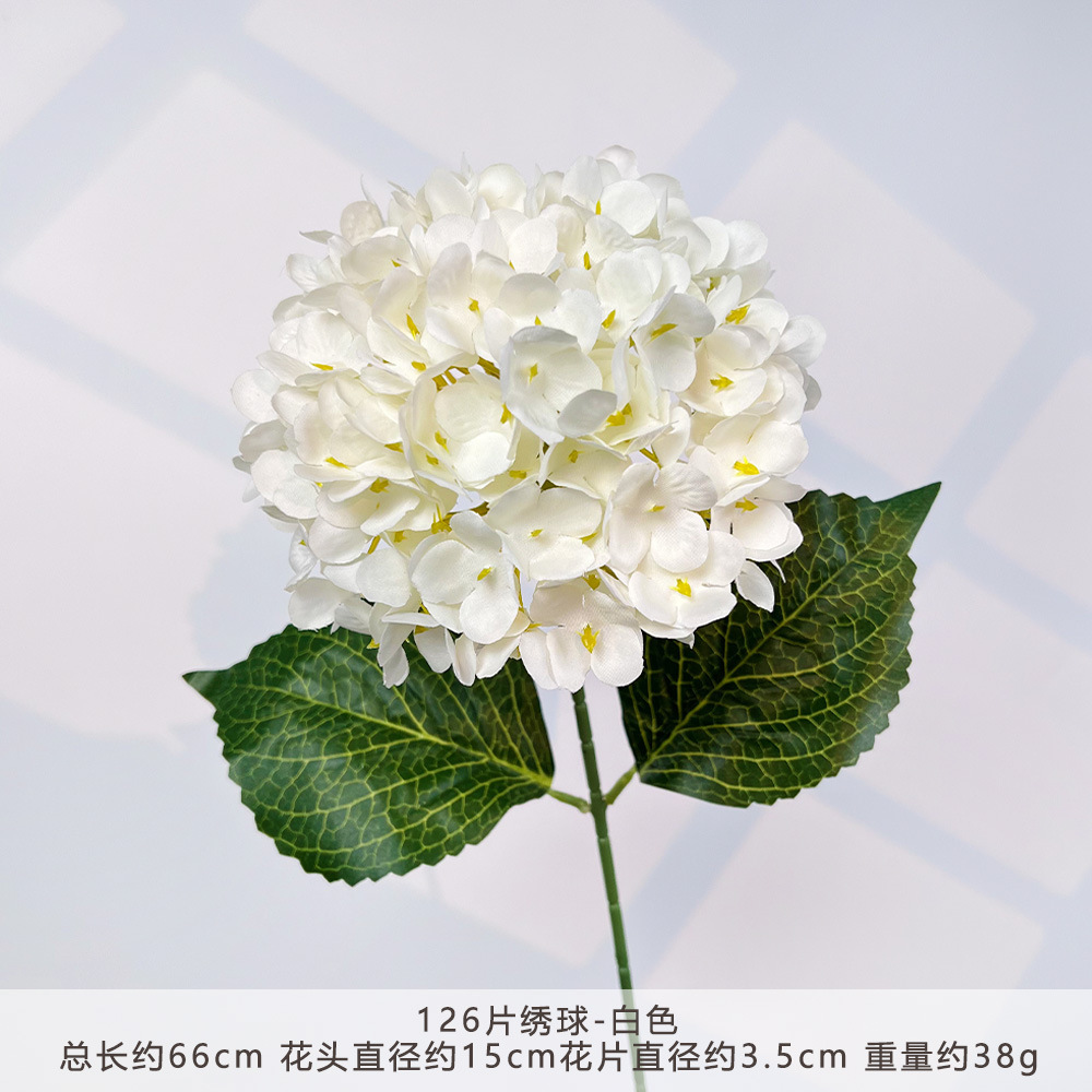 HXX-126 ชิ้น ไฮเดรนเยีย-สีขาว