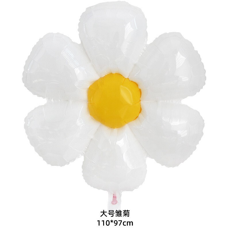 アマゾンの卵の花の小さい菊のアルミニウムの膜の風船は道具を撮影します。|undefined