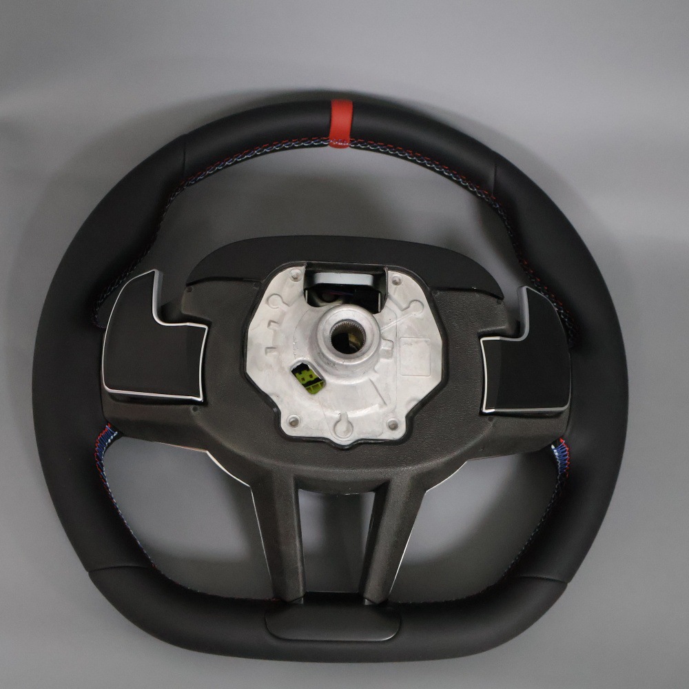 Upgraded electroplated silver modified genuine leather CS steering wheel assembly suitable for BMW 1234567 series F10F30G20G30