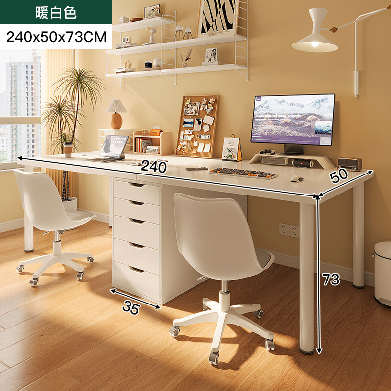 Escritorio doble, hogar, lujo ligero, escritorio de computadora moderno, escritorio, dormitorio, escritorio de aprendizaje simple, escritorio de escritura, banco de trabajo