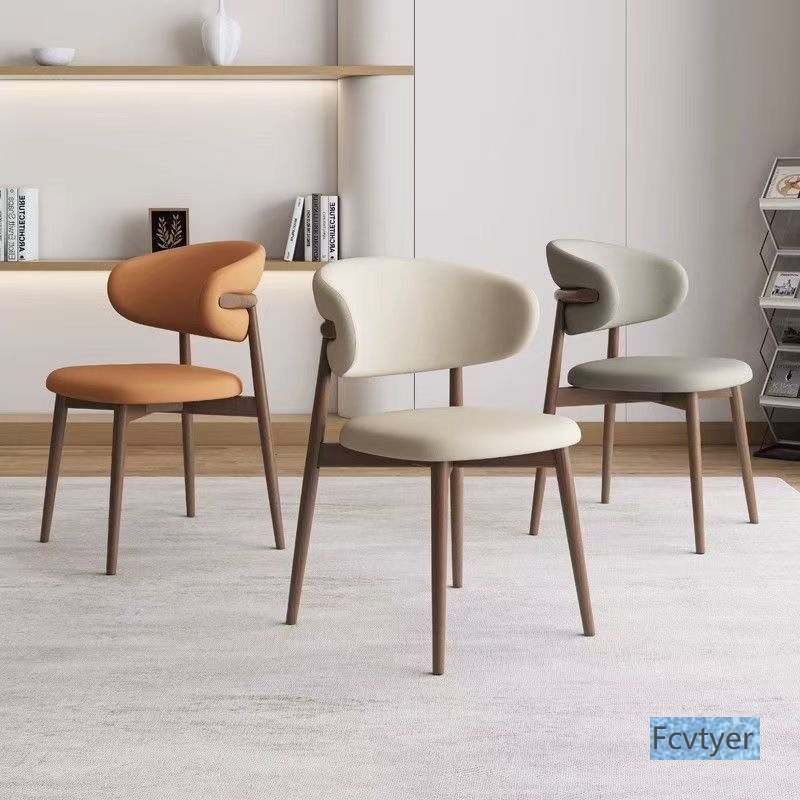 Modern Minimalist Nordic Wrought Iron Dining Chair for Home Dining Room, Hotel Light Luxury Study Room, Dining Table Chair and Stool