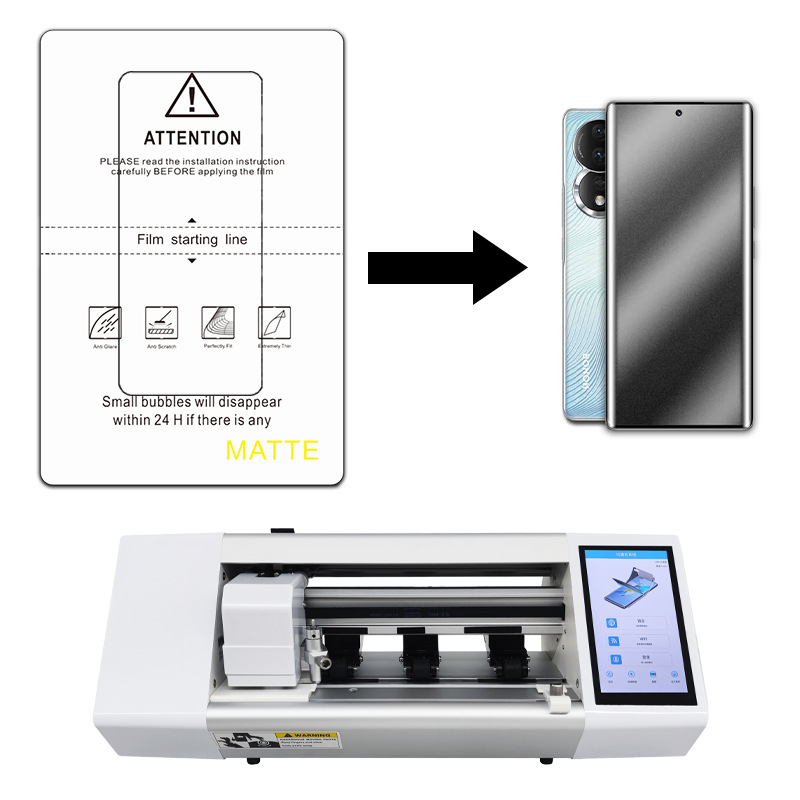 Máquina de corte Película de gel universal de 8 pulgadas y 11 pulgadas Consumibles de TPU Protección ocular mate HD Película cuadrada antivisera Película de curado UV