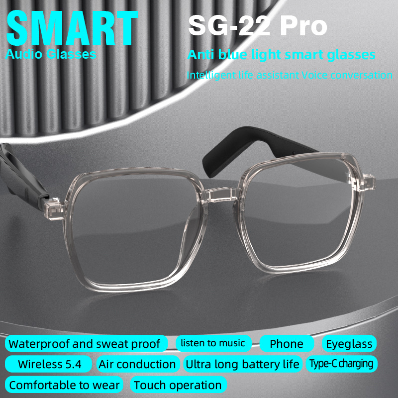 Fashion Smart Bluetooth Glasses Hifi Music Playback Waterproof Smart Sunglasses Outdoor Cycling Mountaineering Sunglasses