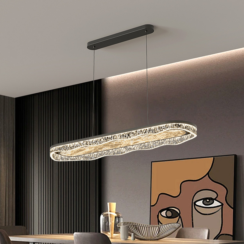 Lámpara de la sala de estar italiana minimalista y lujosa moderna comedor minimalista brillante protector de ojos de vestíbulo rectangular luz principal de espectro completo