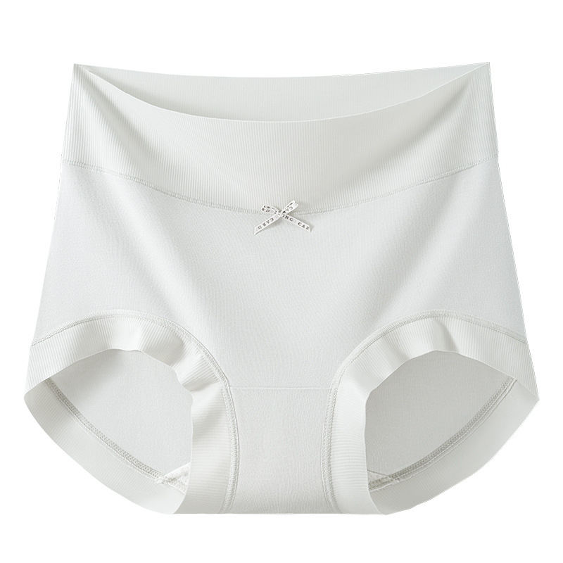 50 ropa interior femenina modal suave de cintura alta ~ Ropa interior transpirable de alta elasticidad de la entrepierna antibacteriana de seda de morera de grado 10A para mujer