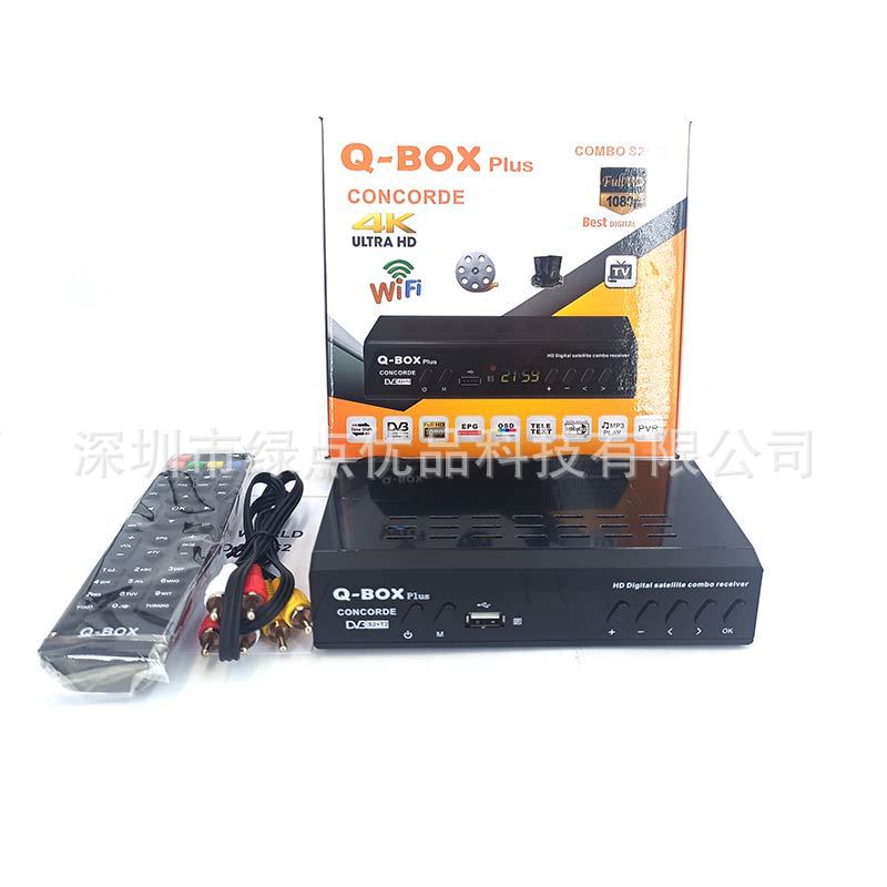 テレビセットトップボックス Qbox dvb s2t2 コンボレシーバーセットトップボックスデコーダー|undefined