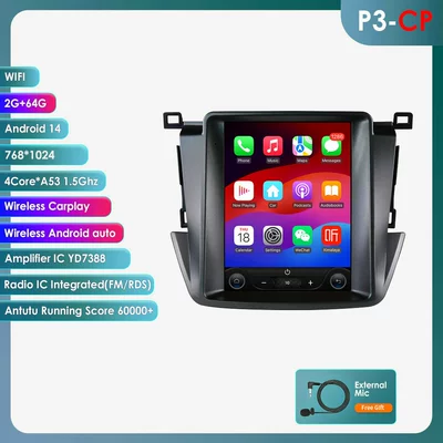 Suitable for 13-18 Toyota DVD Navigation - wifi-version-quad-core-264g-with-carplay-97inch-suitable-for-13-18-toyota-rav4