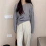 圆领套头宽松秋冬毛衣