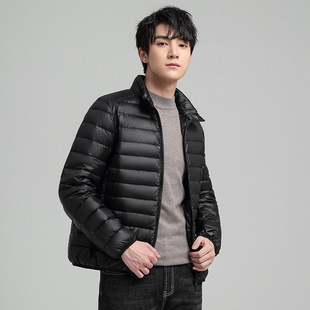 Erkai New Men's 2024 Autumn and Winter Stand-Up Collar Lightweight down Jacket Warm and Cold-Proof White Duck down Jacket Trendy
