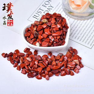 Natural Red Jasper gravel South African chicken Red Jasper red stone broken material decoration fish tank stone pot decoration