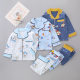 2024 Spring and Autumn Children's Cardigan Home Clothes suit Men's and Women's Combed Cotton Children's Pajamas Long Sleeve Korean Style