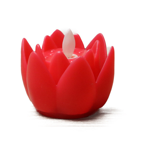 LED Lotus Simulation Swing Candle for Buddha Lamp, Safe and Smokeless Electronic Candle New Creative Direct Sales 