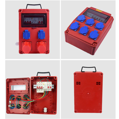 Outdoor portable construction site box 220V temporary portable three-level distribution box leakage protection socket power box