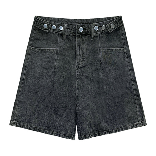 Jeans, shorts, women's summer wide-leg pants,  new style, thin high-waist straight loose super hot pants, five-quarter pants
