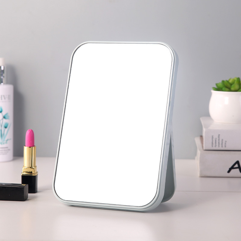 Espejo de maquillaje de escritorio, tamaño grande, espejo plegable estilo princesa, espejo rectangular, espejo sencillo para dormitorio.