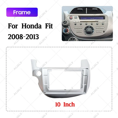 Factory Direct Sales Car Frame Suitable for Honda 2008-2013 Fit 10inch Left-Hand Drive Silver Android Navigation Panel (DVD Navigation) - single-frame-9inch