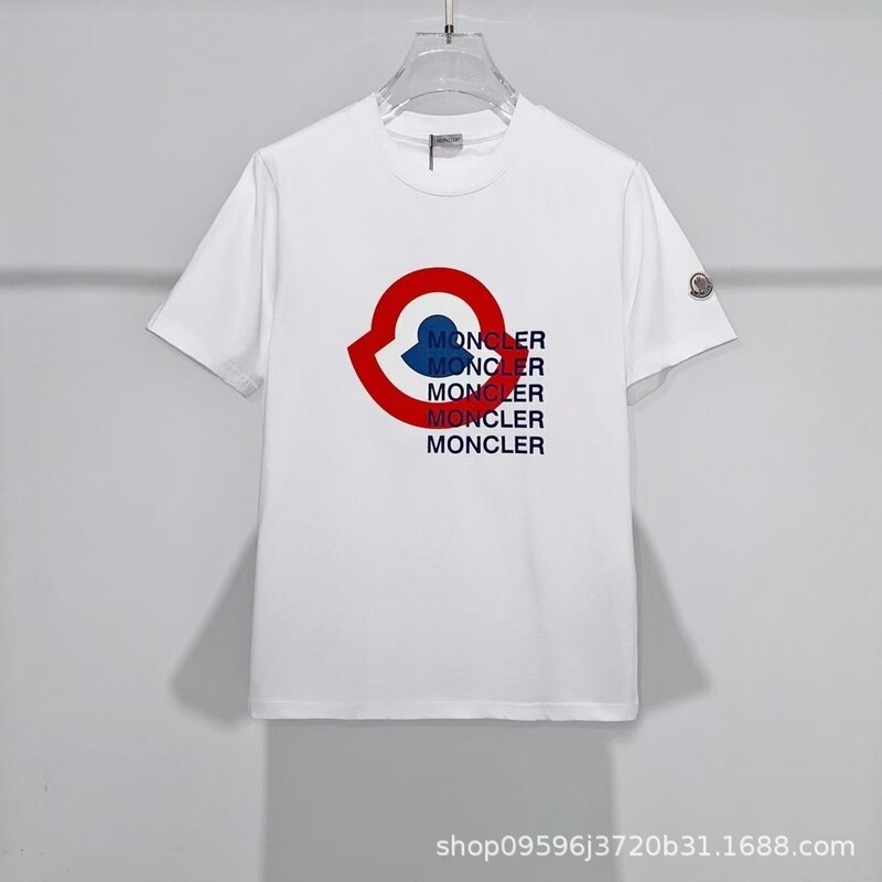 Cross-Border Foreign Trade 26 Summer Trendy Brand Moncler Short-Sleeve T-Shirt for Men, Loose Casual Round-Neck Trendy Brand Unisex T-Shirt Couple Style Cross-Border Foreign Trade 26 Summer Trendy Brand Moncler Short-Sleeve T-Shirt for Men, Loose Casual Round-Neck Trendy Brand Unisex T-Shirt Couple Style