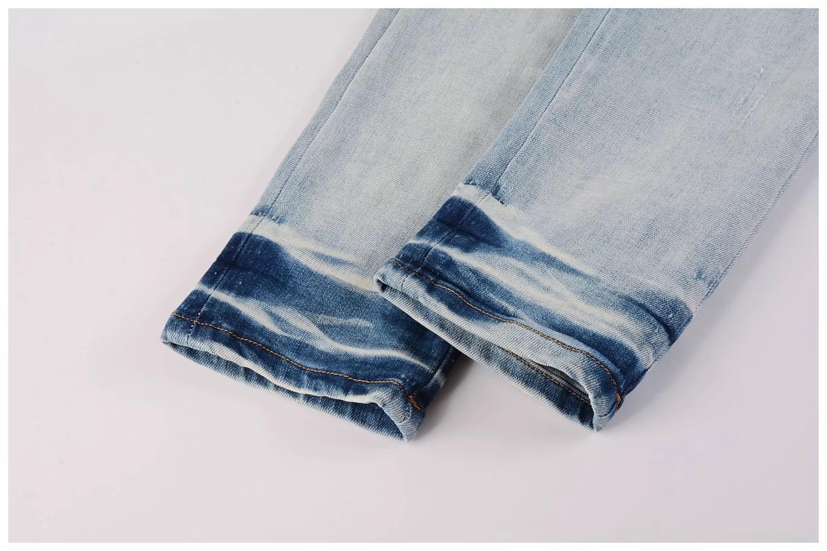 Hip Hop Trendy Ripped Skinny Jeans American Street Style Popular In Europe And America Perfect For A Niche Market Look 2026 Men's Denim_mkmklike.com