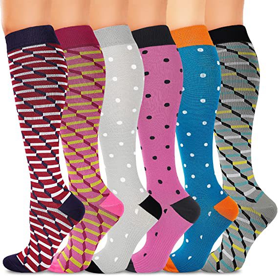 Calcetines de compresión de traje de color mixto exclusivo transfronterizo Calcetines deportivos de comercio exterior Calcetines de becerro Calcetines de compresión deportiva Hombres y mujeres Al por mayor