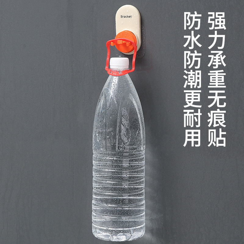 卫浴无痕置物架免打孔牙刷架拖把夹花洒夹卫生间拖把收纳架壁挂夹|undefined