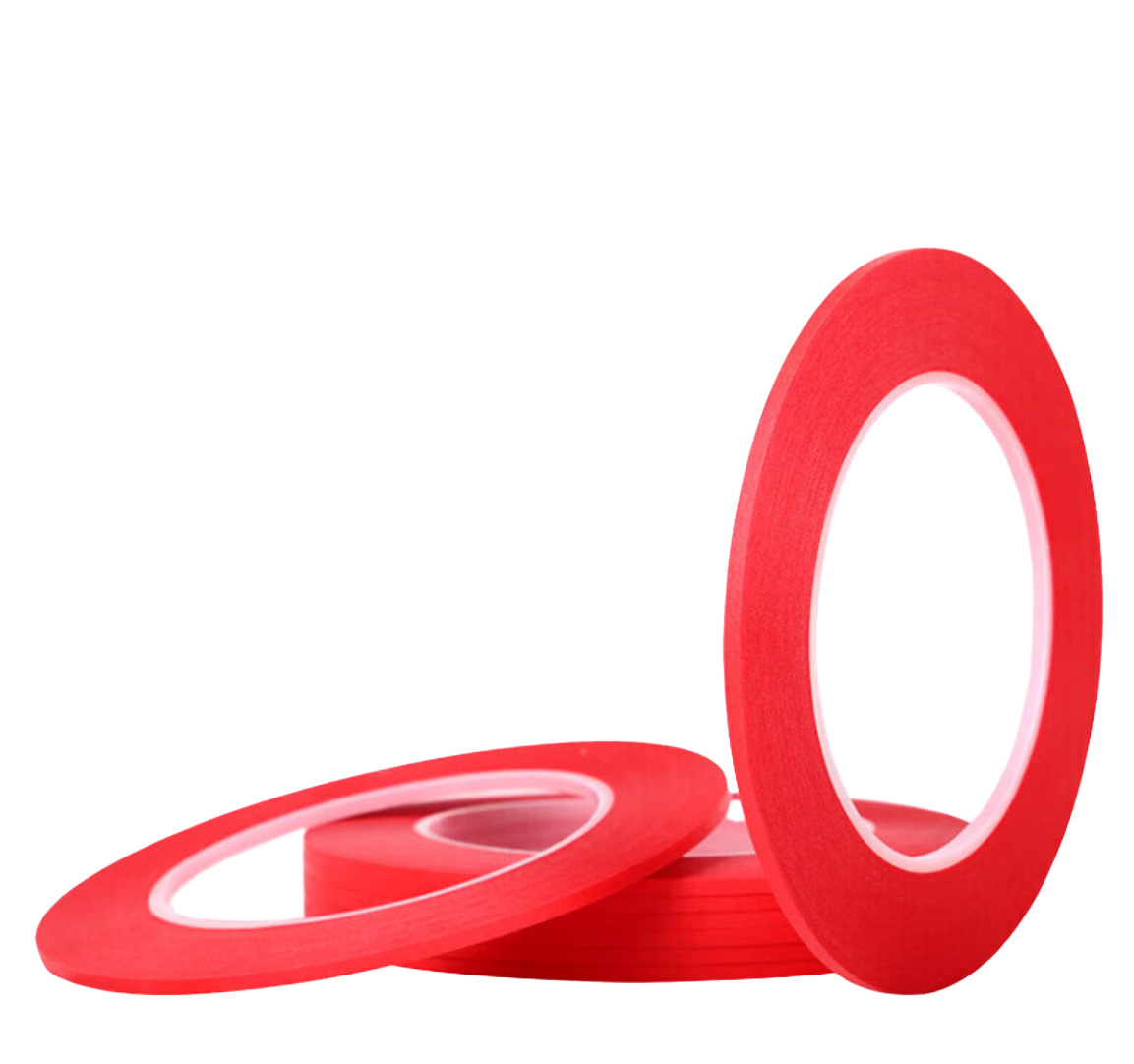 PET compuesto de alta temperatura de enmascaramiento rojo cinta de papel enmascaramiento pintura decoración costura de belleza electrónica de alta temperatura enmascaramiento de papel enmascaramiento