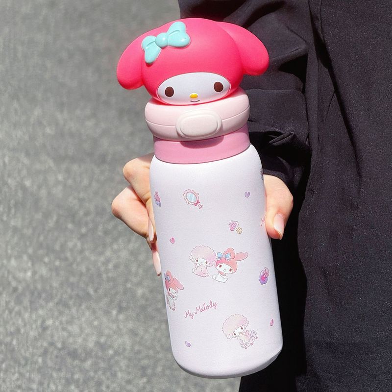 HelloKitty可爱保温杯女生新款2025高颜值水杯上学办公室便携杯子|undefined