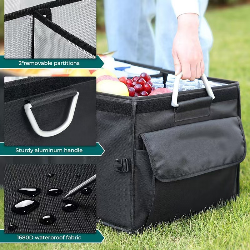 Bolsa de almacenamiento de tronco de tela Oxford multifuncional coche asiento trasero bolsa colgante coche plegable colección de artículos diversos