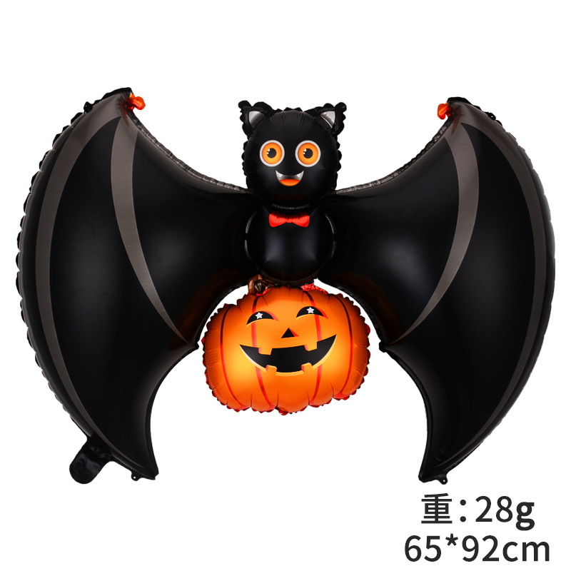 Nueva fiesta Wansheng globo de aluminio feliz Halloween HAPPYHALLOWEEN atmósfera diseño dibujos animados en forma