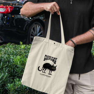 Supply Creative Simple Snap Canvas Bag with Printable Logo Canvas Bag Black Kitten Cotton Bag Cross-Border Dropshipping