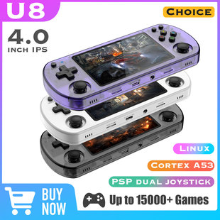 New U8 Handheld Game Console Retro Open Source Linux System Game Console 4.0 High-Definition Ips Handheld Cross-Border