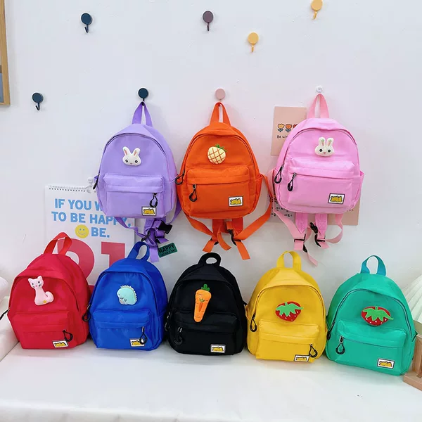 Kindergarten School Bag Baby Nylon Lightweight Small Backpack Girl Cute Fruit Backpack 2023 New Children's Bag