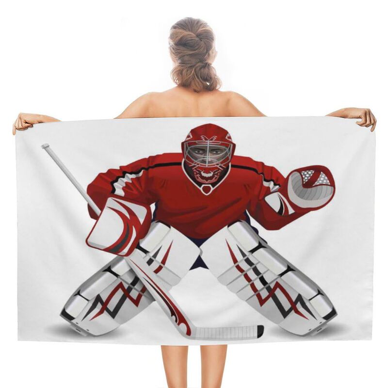 Beach Towel Oversized Hockey Athlete Sports Hand Bath Towel Swimming Pool Towel Microfiber Water Absorbing Sand Free Quick Drying Towel