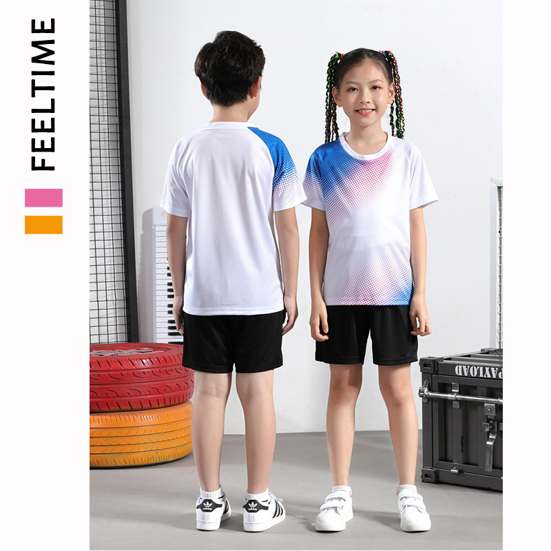 羽毛球服套装定制男女乒乓球短袖训练营比赛服儿童学生队服印logo|undefined