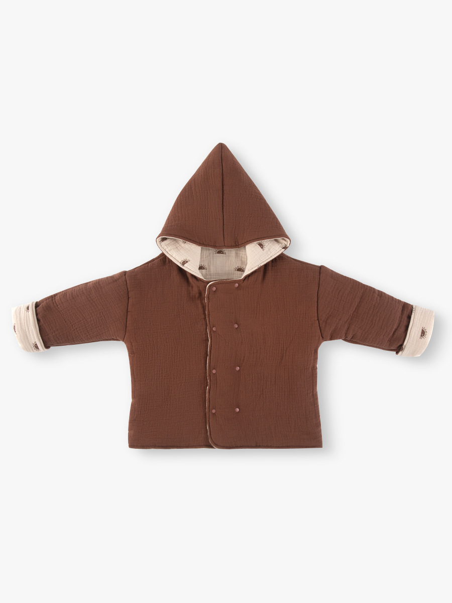 Ropa acolchada de algodón para niños de estilo europeo y americano engrosada ropa acolchada para niños y niñas Bebé ropa acolchada de algodón de doble cara otoño e invierno abrigo grueso