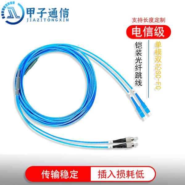 Single-mode dual-core armor jumper SC-FC