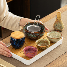 陶瓷抹茶碗茶筅抹茶刷百本立茶筅立组合点茶抹茶打茶器礼盒套装